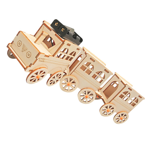 Diy Trein Speelgoed 3D Model Kit Educatief Bouwset Ongeverfd