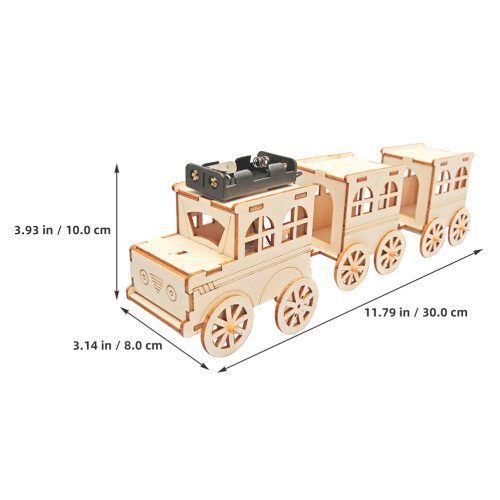 Diy Trein Speelgoed 3D Model Kit Educatief Bouwset Ongeverfd 2