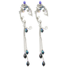 2Paare Ohrklemmen Damen Ohr Manschetten Legierung Quaste Schmuck