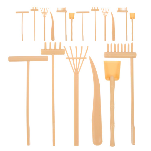 3er Set Mini Zen Garten Rechen – Für Sand Schiebe