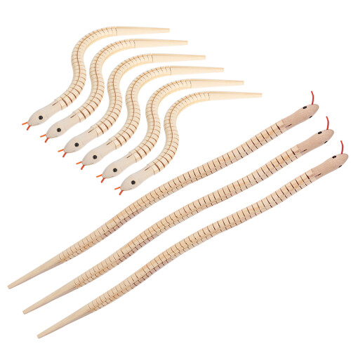 9 Piezas Serpientes Mecedoras De Madera Flexible Para Pintar