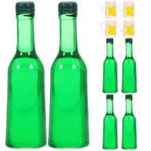 2 Sets Bierflaschen Und Gläser Für Puppenhaus