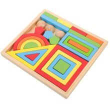 1 Set Bausteine Lernspielzeug Regenbogen Geometrisch Für Kinder
