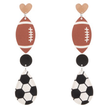 6Paare Sportliche Fußball Drop Ohrringe Frauen Schmuck