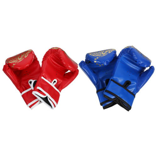 2Pares Guantes De Kickboxing Ajustables Y Cómodos Multicolor