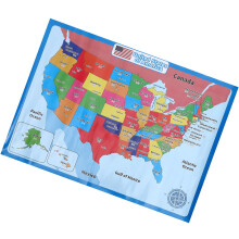 1 Interessante Usa Kaart Poster Slijtvast Voor Kinderen