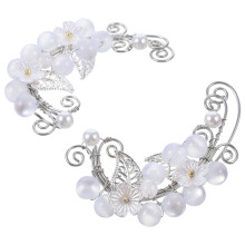 1Paar Ear Cuff Ohrringe Damen Clip on Ohrschmuck Silber