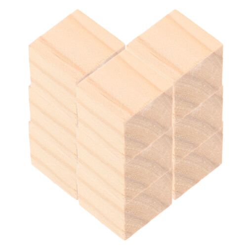 200 Unidades De Bloques De Madera Sin Acabar Para Construcción 1