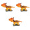 3Pcs Anquilosaurio Decorativo Con Movimiento 3