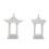 2Pcs Mini Octagonal Pavilion Model Sand Table Scene Decor 3