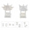 2Pcs Mini Octagonal Pavilion Model Sand Table Scene Decor 4