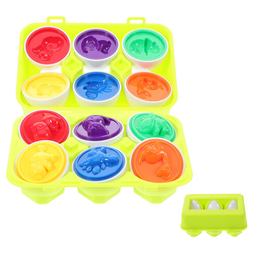3 Sets Color Shape Matching Egg Educational Toy For Toddlers