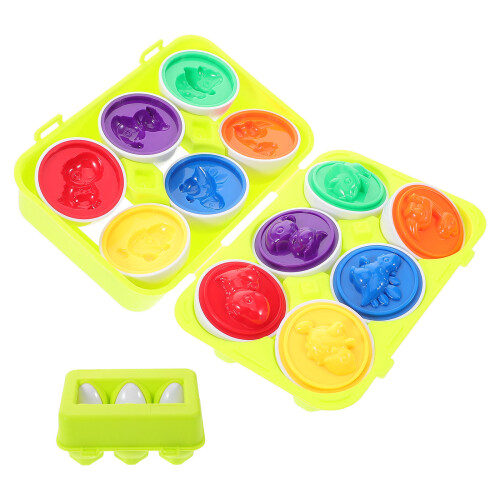 3 Sets Color Shape Matching Egg Educational Toy For Toddlers 2