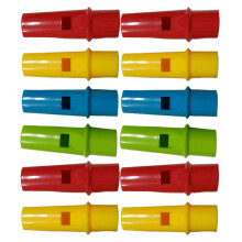 25 Stk Zylinderförmige Panflöten Runde Flötenpfeifen DIY Instrument Kinder