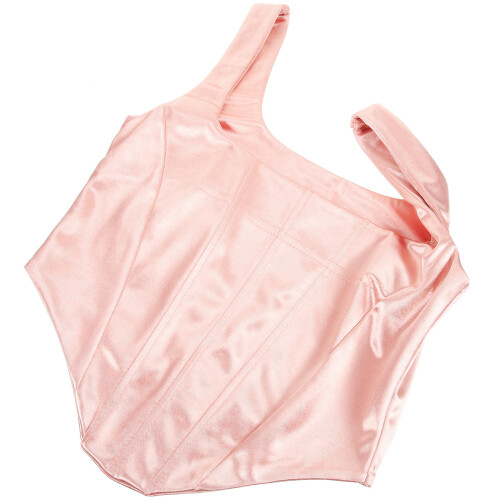 Corset Top Rosa Ajustado Para Mujer Y A