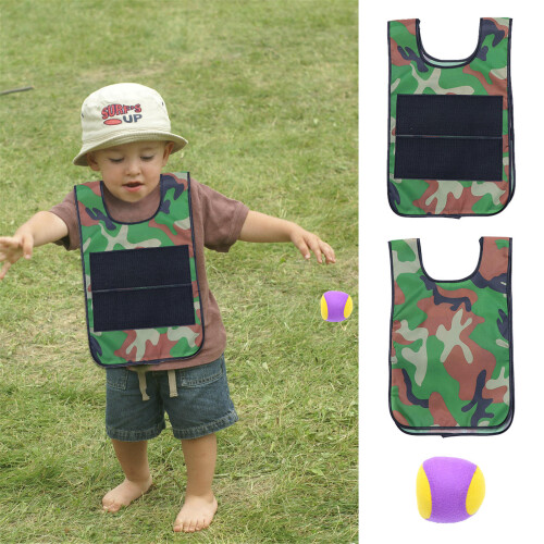 2 Sets Outdoor Game Vests With Sticky Balls 2
