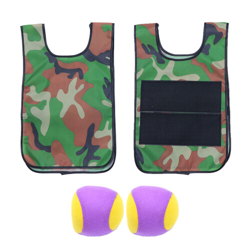 2 Sets Outdoor Game Vests With Sticky Balls 1