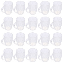 40 Unidades Mini Copa Cerveza Plástico Transparente Para Manualidades