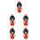 5 Pièces Statue Au Kimono En Bureau Maison Restaurant 6