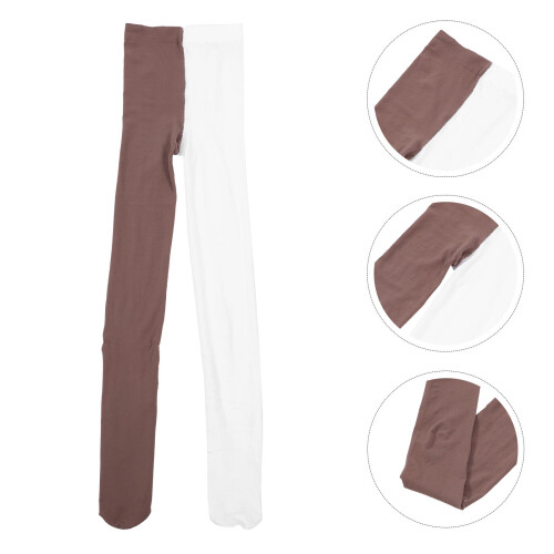Collants Multicolores En Nylon Élastique Au Design Unique 2