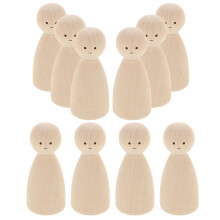 20Ud Muñecas De Madera Sin Pintar Para Arte DIY Color Beige