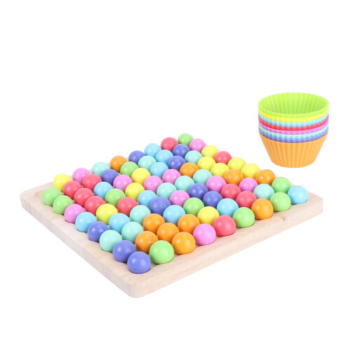 3 Sets Wooden Beads Game Toy For Kids Educational Puzzle Gift