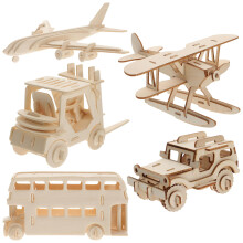 10 Pièces Modèles En Bois Bus Chariot Élévateur