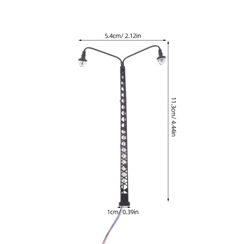 2 Pièces Poteau Lampe Chemin De Fer Décor Sable Mini 1
