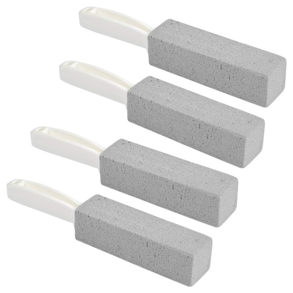 Pumice Stone Non-Toxic Hard Water Build Up Remover, Ergonomic Handle For Comfortable Use, Odorless Bpa Free Stain Remover For Home Office Dorm, 4 Pack 9135470838424