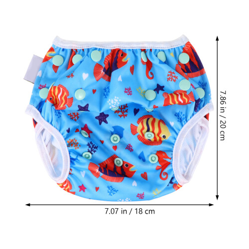 6Ud Pañales Natación Bebé Reutilizables Multicolor 1