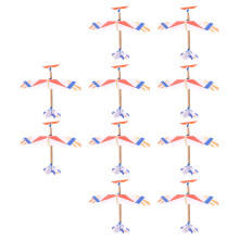 20Pcs Multi Wood Throwing Airplane Plaything Safe Durable Kid Toy Gift