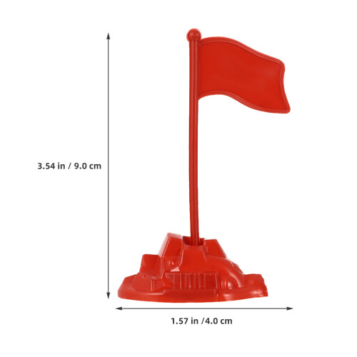 30Pcs Red Flag Plastic Desktop Toy Model Miniature Table Decor 2