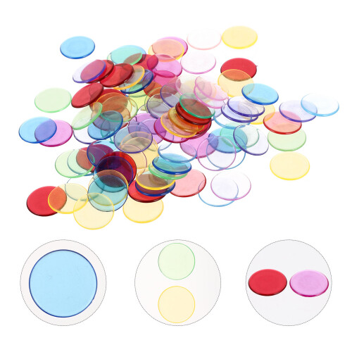 100 Pièces Jetons De Comptage En Plastique Couleur Aléatoire 2