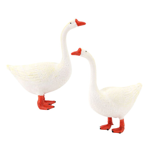 4 Pcs Mini Goose Statue Plastic Swan Figurines For Home Table 2