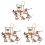 3Ensembles Mini Modèles Hommes Décor Étang Plastique Coloré 4