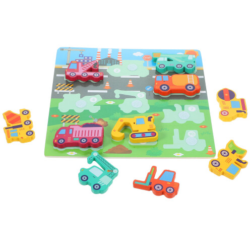 Set Puzzle In Legno Con Spinotti Per Bambini