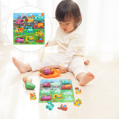 Set Puzzle In Legno Con Spinotti Per Bambini 2