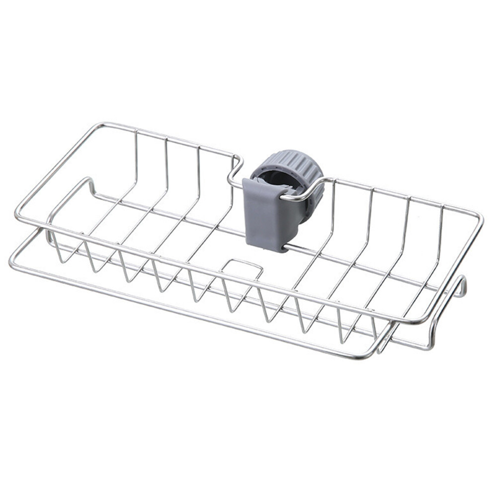 Detachable Sink Caddy Organizer, Stainless Steel Space Saving Quick Drainage Rack For Round Faucets, Rust Resistant & Corrosion Resistant 9135470865536