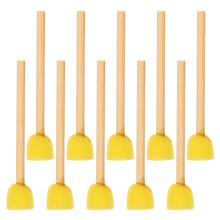 100 Pcs Round Foam Sponges With Wooden Handle For Kids Painting Crafts