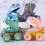 4pcs cartoon dinosaur inertia , hand set 7