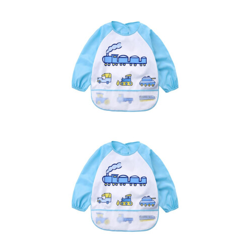 2 Grembiule Impermeabile Stampato Maniche Lunghe Per Bambini 2