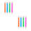 8 Pezzi In Colorate Con Gomma 35 Cm Per 7