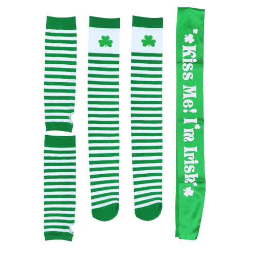 St Patrick's Day Accessoires Costume Longs Chaussette Ceinture 2