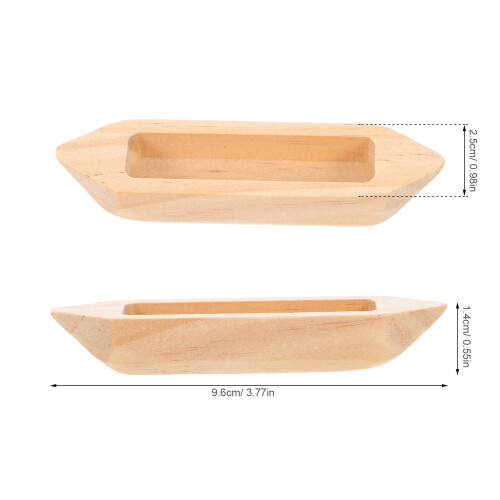 3 Pezzi Miniatura In Legno Decorazione Per 2