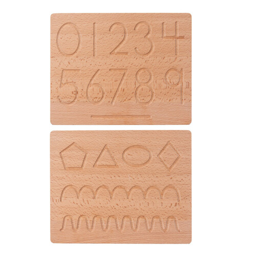 3 Set Tavola Legno Tracciamento Bambini