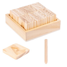 2 Set Legno Riconoscimento Alfabeto Inglese Bambini