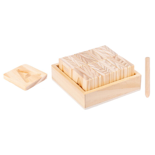 2 Set Legno Riconoscimento Alfabeto Inglese Bambini 1