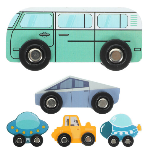 5 Pièces Jouets De Train En Bois Pour Tout-Petits