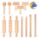4 Pezzi Set Strumenti Per Argilla In Legno Per Bambini 9