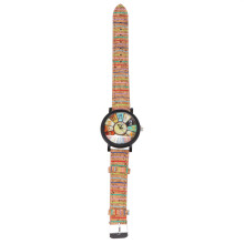 1Pc Wood Grain Quartz Watch With Strap For Men